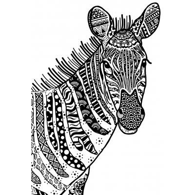Crafty Individuals Rubber Stamp - Happy Zebra